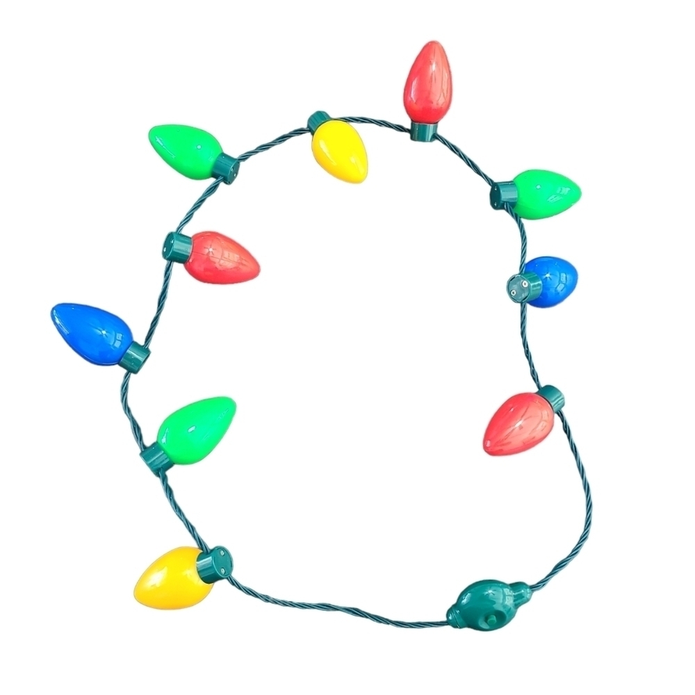 Costume Light-Up Colorful christmas Bulb Necklace